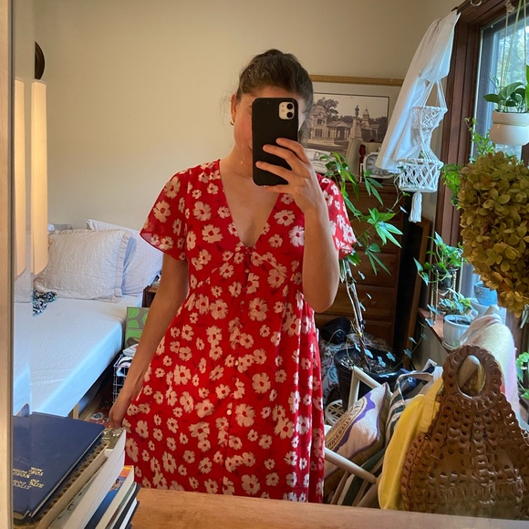 Sacred Hawk Red Maxi Dress - Picture 1 of 7